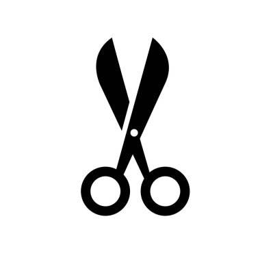 Scissor flat icon symbol sign vector Isolated template for any purpose.