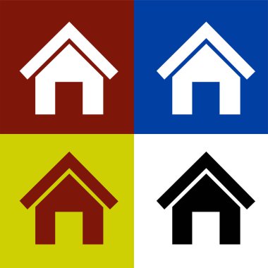 House or lodge flat icon vector illustration symbol Isolated template. residence home icon vector illustration logo template Isolated for any purpose.