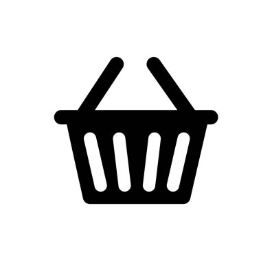Shopping basket flat icon vector illustration symbol Isolated template. Shopping basket icon vector illustration logo template Isolated for any purpose.