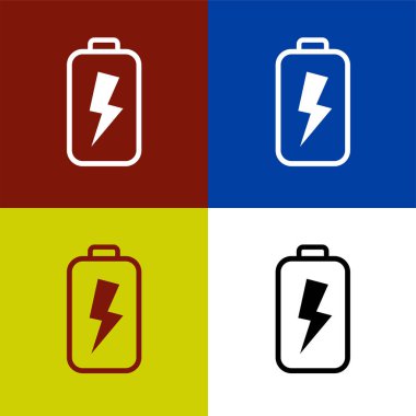 Full power battery flat icon vector illustration symbol Isolated template. Complete charge power battery icon vector illustration logo template Isolated for any purpose.