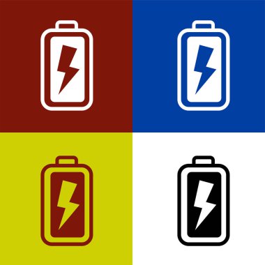 Full power battery flat icon vector illustration symbol Isolated template. Complete charge power battery icon vector illustration logo template Isolated for any purpose.