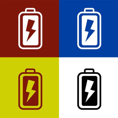 Full power battery flat icon vector illustration symbol Isolated template. Complete charge power battery icon vector illustration logo template Isolated for any purpose.
