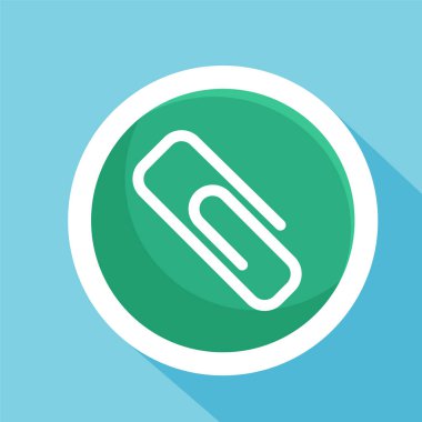 Ataç simgesi vektör illüstrasyon sembolü izole edilmiş şablon. tel veya plastik Kağıt Ataç ikonu vektör illüstrasyon şablonu herhangi bir amaç için izole edildi.