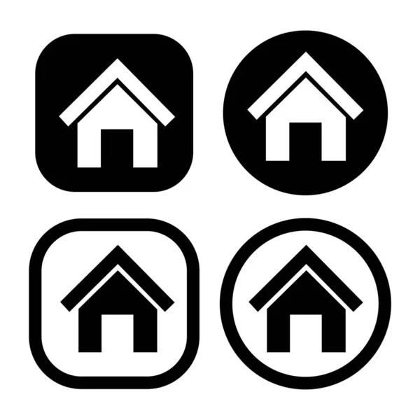 House Lodge Flat Icon Vector Illustration Symbol Isolated Template Residence — Vector de stock