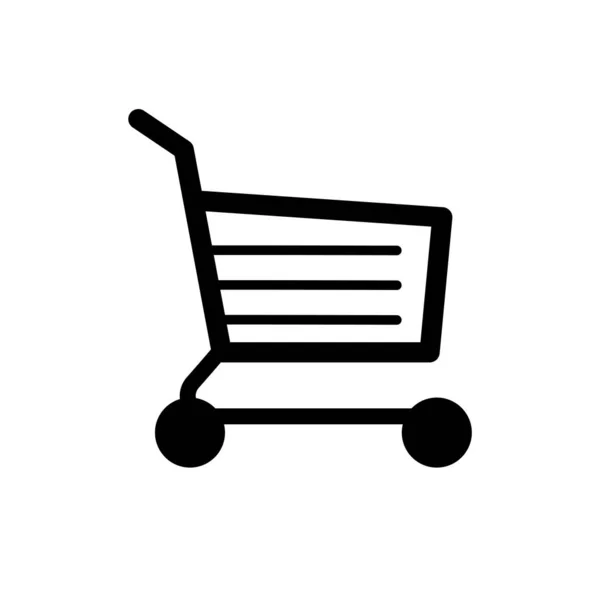 Shopping Cart Flat Icon Vector Illustration Symbol Isolated Template Shopping — Stock vektor