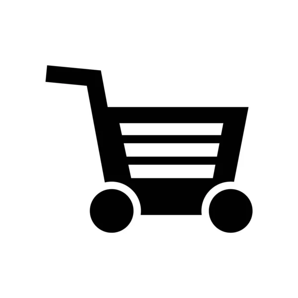 Shopping Cart Flat Icon Vector Illustration Symbol Isolated Template Shopping — 스톡 벡터