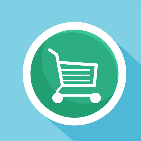 Shopping Cart Flat Icon Vector Illustration Symbol Isolated Template Shopping — Stockvektor