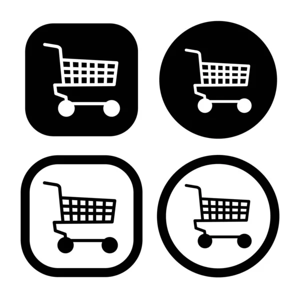 Shopping Cart Flat Icon Vector Illustration Symbol Isolated Template Shopping — стоковый вектор