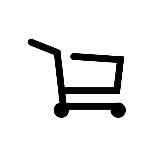 Shopping Cart Flat Icon Vector Illustration Symbol Isolated Template Shopping — 图库矢量图片