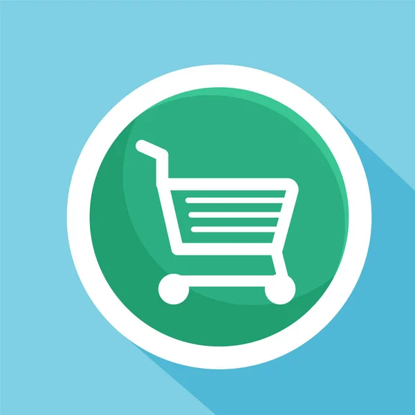 Shopping Cart Flat Icon Vector Illustration Symbol Isolated Template Shopping — Image vectorielle