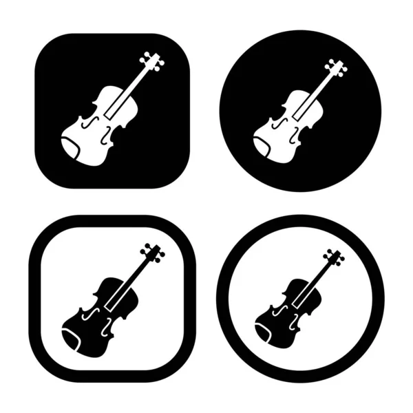 Violin Flat Icon Vector Illustration Symbol Isolated Template Violin Icon — 스톡 벡터