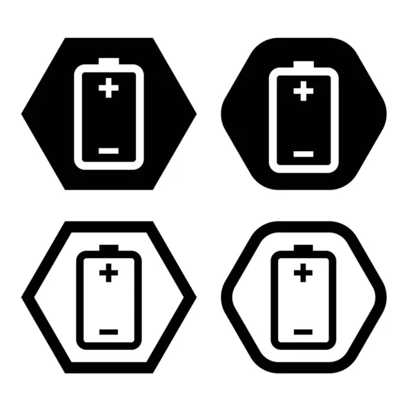 Full Power Battery Flat Icon Vector Illustration Symbol Isolated Template — Διανυσματικό Αρχείο