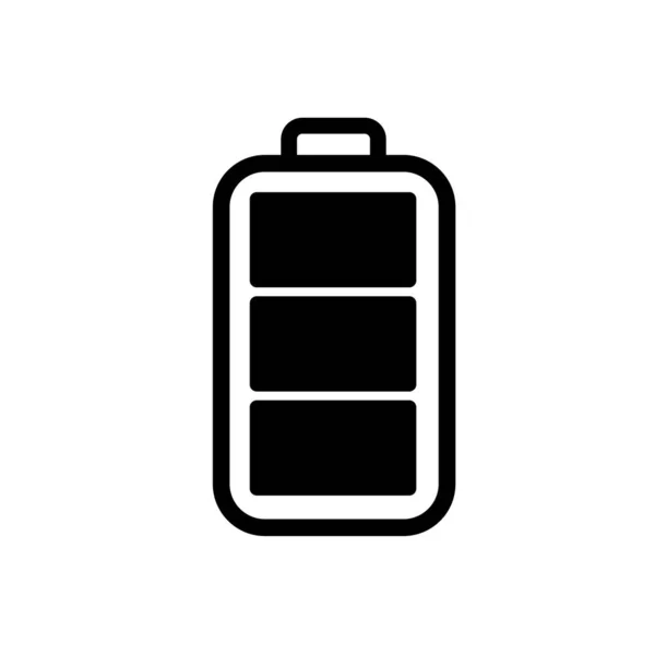 Full Power Battery Flat Icon Vector Illustration Symbol Isolated Template — Wektor stockowy