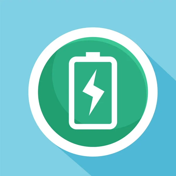 Empty Power Battery Flat Icon Vector Illustration Symbol Isolated Template — Wektor stockowy