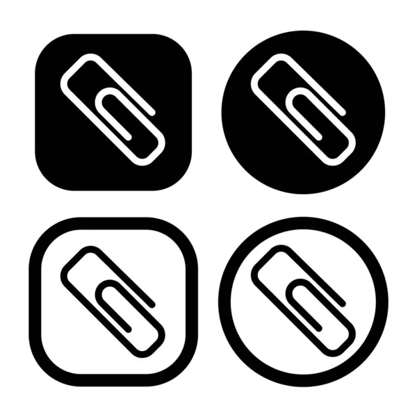 Paper Clip Icon Vector Illustration Symbol Isolated Template Wire Plastic — Vetor de Stock
