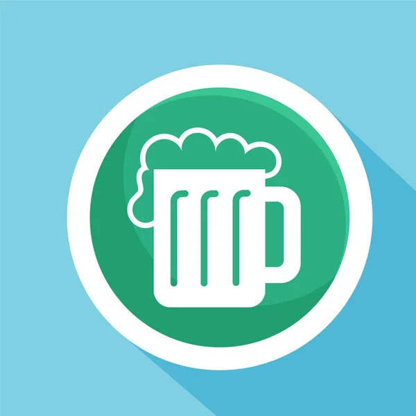 Glass Beer Fresh Foam Icon Vector Illustration Symbol Isolated Template — 스톡 벡터