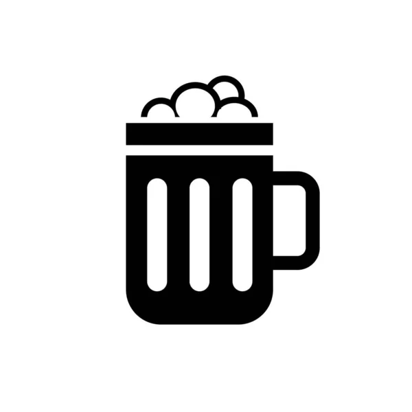 Glass Beer Fresh Foam Flat Icon Vector Illustration Logo Isolated — 스톡 벡터