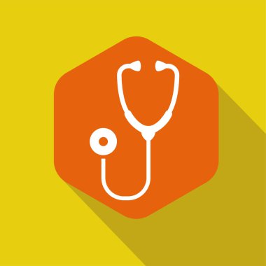 stethoscope flat icon vector illustration logo Isolated template. a medical instrument symbols icon vector illustration logo template Isolated for any purpose.