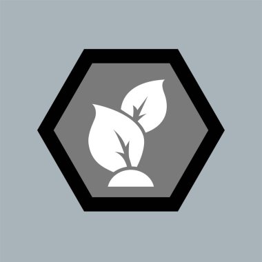 Logo düz ikon vektör illüstrasyon logosunu izole şablon olarak bırakır. Yaprak sembolleri simge vektör çizim logo şablonu herhangi bir amaç için izole.