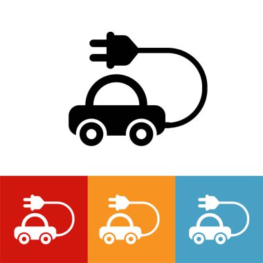 Çevre dostu araç logosu vektör illüstrasyon logosu izole edilmiş şablon. Çevre dostu araba sembolleri simge vektör illüstrasyon logo şablonu herhangi bir amaç için izole.