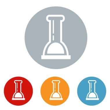 Laboratuvar Cam Beaker logo ikonu vektör illüstrasyon logosu izole edilmiş şablon. Laboratuvar Cam Beaker sembolleri simge vektör çizim logo şablonu herhangi bir amaç için izole edildi.  