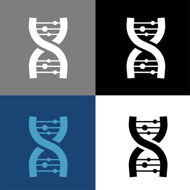Kromozom zinciri logo ikonu vektör illüstrasyon logosu izole edildi. Herhangi bir amaç için DNA kromozom ikonu vektör illüstrasyon logo şablonu. 