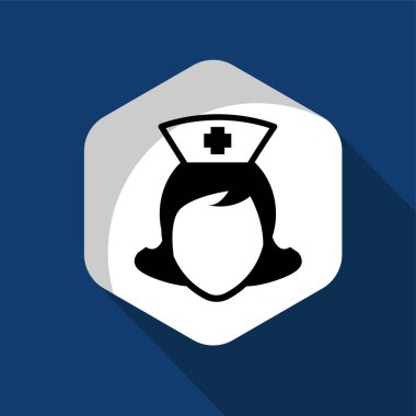 Kapak logosu vektör illüstrasyon logosu şablonu izole edildi. Hemşire simgesi çizim logo şablonu herhangi bir amaç için.