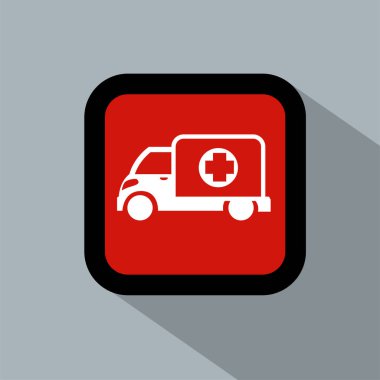 Ambulance truck building logo icon vector illustration logo template Isolated. Ambulance icon vector illustration logo template for any purpose.