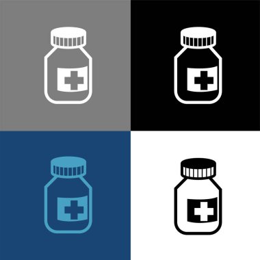 İlaç şişesi ya da logo ikonu vektör illüstrasyon logo şablonu herhangi bir amaç için. İzole edilmiş. İlaç şişesi veya ilaç şişesi ikon vektör çizim logo şablonu herhangi bir amaç için.
