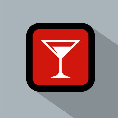 Cam logo ikonu vektör illüstrasyon logo şablonunda Martini herhangi bir amaç için. İzole edilmiş. Martini alkol ikon vektör illüstrasyon logo şablonu herhangi bir amaç için.