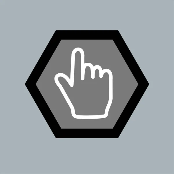 Hand Index Finger Pointing Gesture Flat Icon Vector Illustration Logo — Vector de stock