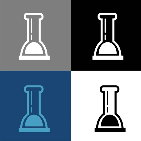Laboratory Glass Beaker Logo Ikona Vektorové Ilustrační Logo Izolovaná Šablona — Stockový vektor