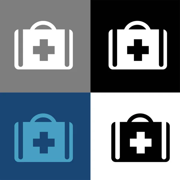 Medicine Suitcase Symbol Flat Icon Vector Illustration Logo Isolated Template — Vector de stock