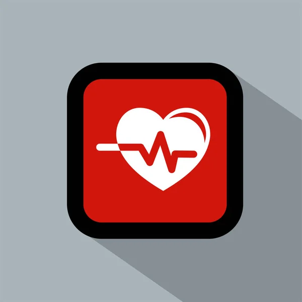 Cardio Heart Logo Icon Vector Illustration Logo Template Isolated Heartbeat — Stock vektor