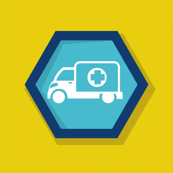 Logo Logo Bangunan Truk Ambulans Ikon Vektor Gambar Templat Terisolasi - Stok Vektor