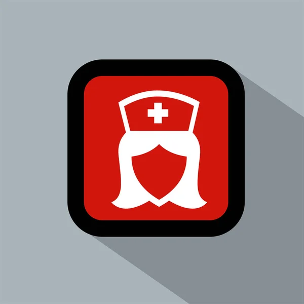Nurse Hat Medicine Logo Icon Vector Illustration Logo Template Any — Vector de stock