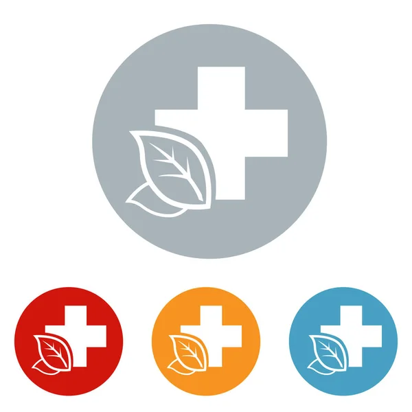 Herbal Medicine Logo Icon Vector Illustration Logo Template Any Purpose — Vector de stock