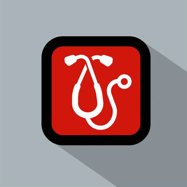 Stethoscope Logo Icon Vector Illustration Logo Template Any Purpose Isolated — Stock vektor