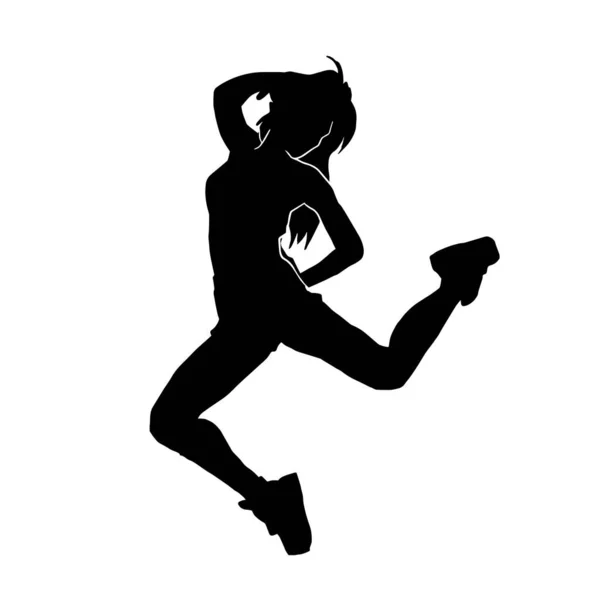Жіночий Хіп Хоп Сучасний Танцюрист Векторна Ілюстрація Білому Тлі — стоковий вектор