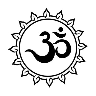 Mandala çerçevesini Om sembolüyle biçimlendirdim. Tebrik kartları, davetiyeler, boyama kitapları ve yoga posterleri için el yapımı doğu süsleri..