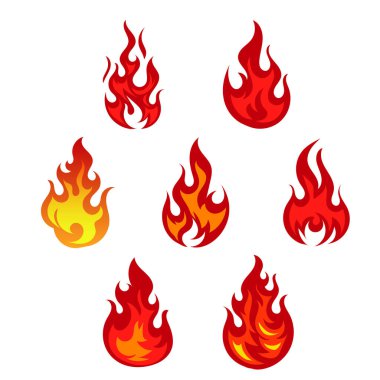 Ateş Alevi vektör çizim şablonu