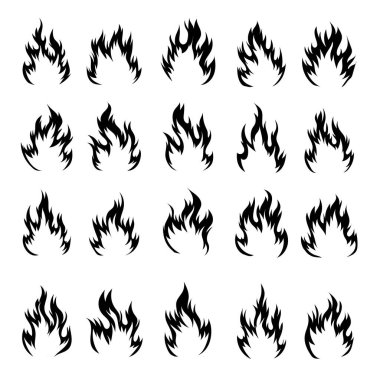 Ateş Alevi vektör çizim şablonu