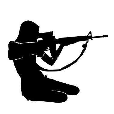 Beyaz arka planda üniforma giyen bir kadın polis memurunun vektör silueti.