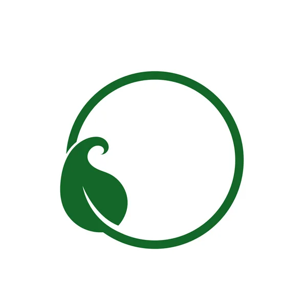 Vecteur Bannière Ronde Branches Avec Feuilles Feuilles Vertes Cercle Feuilles — Image vectorielle