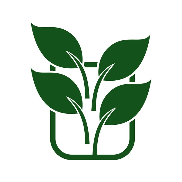 Plantilla Vector Diseño Logotipo Ecológico Hoja Verde Simple Vector Diseño — Archivo Imágenes Vectoriales