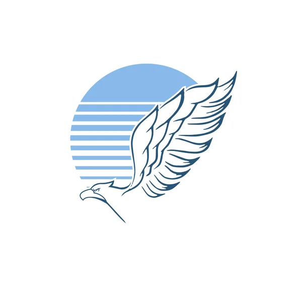 Mascota Vulturului Își Întinde Aripile Vedere Laterală Simbol Mascota Logo — Vector de stoc