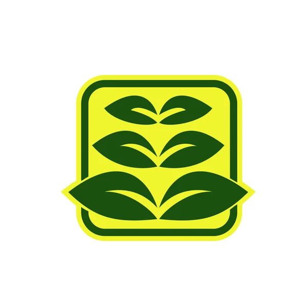 Modèle Vectoriel Conception Logo Écologique Green Leaf Simple Vecteur Conception — Image vectorielle