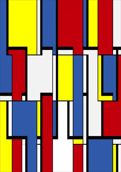 Abstraktes Geometrisches Bauhaus Muster Hintergrund Vektorkreis Dreieck Und Quadratische Linien — Stockvektor