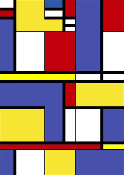 Abstract Bauhaus Geometrisch Patroon Achtergrond Vector Cirkel Driehoek Vierkante Lijnen — Stockvector