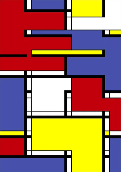 Résumé Bauhaus Motif Géométrique Fond Cercle Vectoriel Triangle Lignes Carrées — Image vectorielle